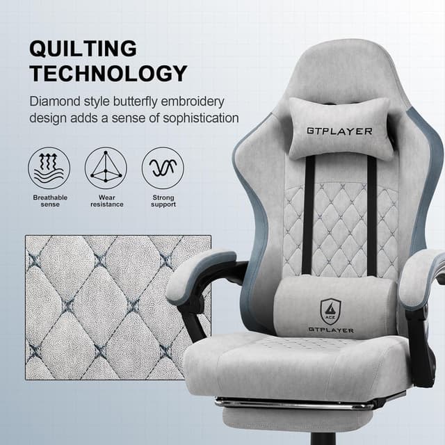 Detalle 1 de GTPLAYER sedia gaming ergonomica, 150 kg