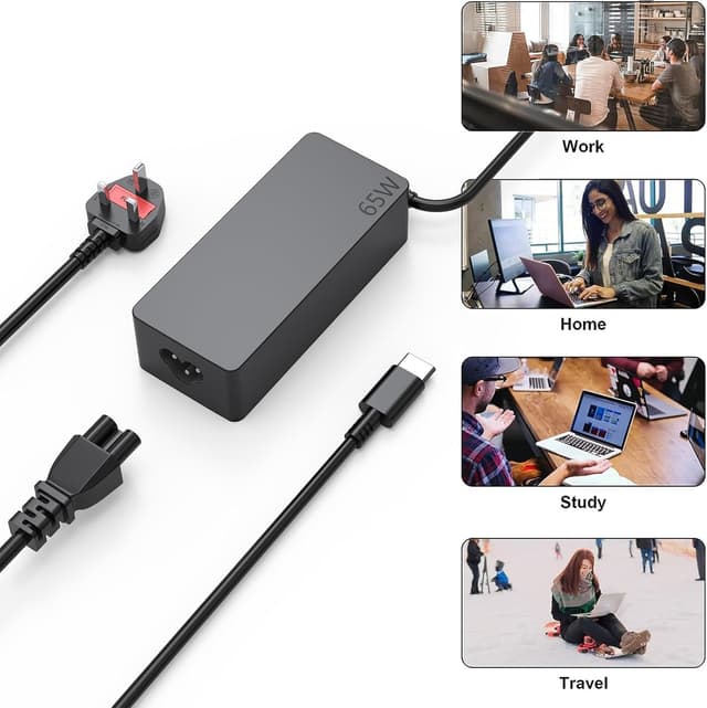 Detalle 2 de MAXPOR 65W USB-C laptop charger for Lenovo