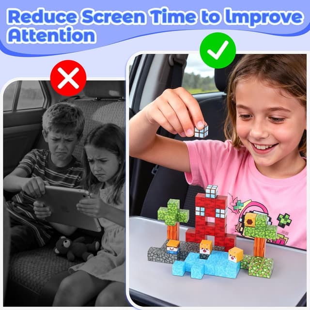 Detalle 2 de Mini Magnetic Blocks for Travel 35pcs 🧱📍?