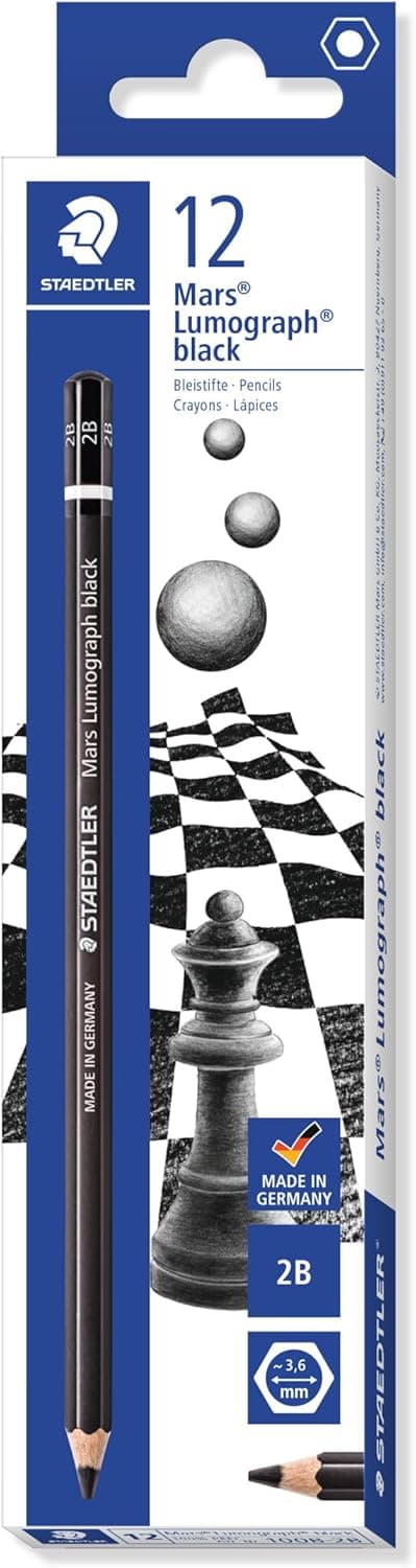 Detalle de STAEDTLER matite Mars Lumograph 2B, 12 pezzi