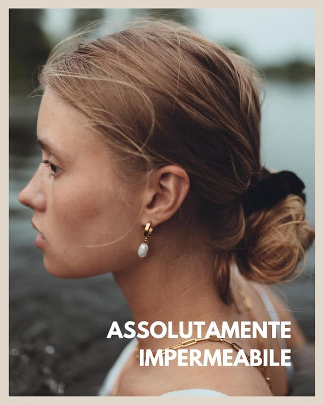 Detalle de GD GOOD.designs Orecchini in perle d’acqua dolce creola da donna in oro 18 carati o argento