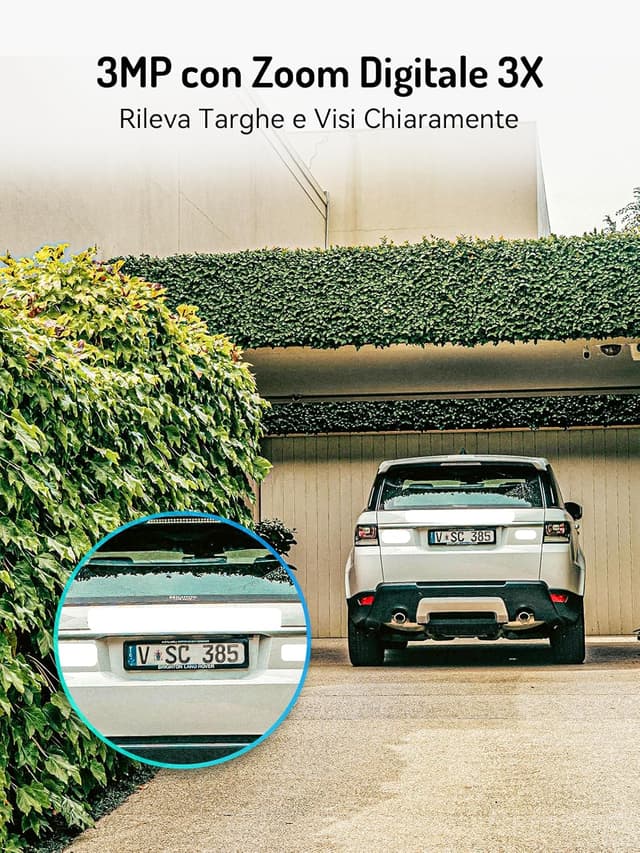 Detalle 2 de blurams 2K Telecamera Wi‑Fi esterna con pannello solare, batteria e PTZ 360° con PIR