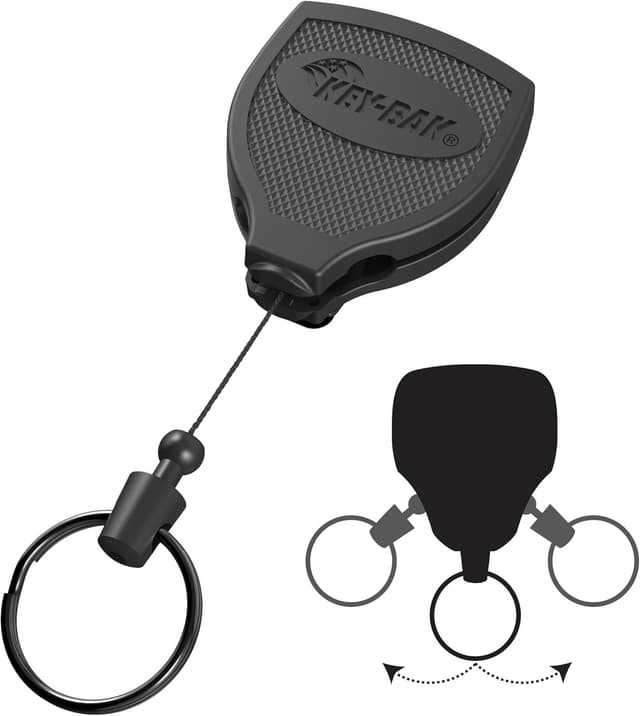 Detalle de KEY-BAK SUPER48 Plus HD 0S48-8474 : porte-clés rétractable ambidextre avec cordon de 121,9 cm