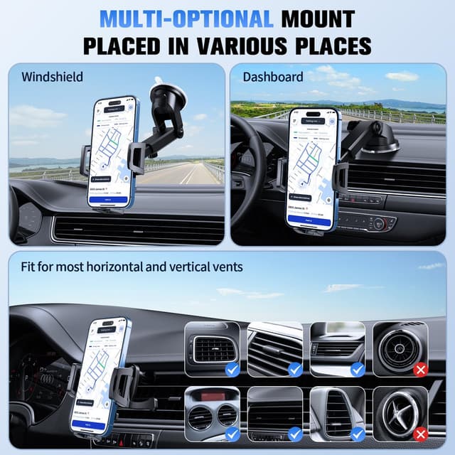 Thumbnail 1 de SUUSON 3 in 1 Car Phone Holder 360°