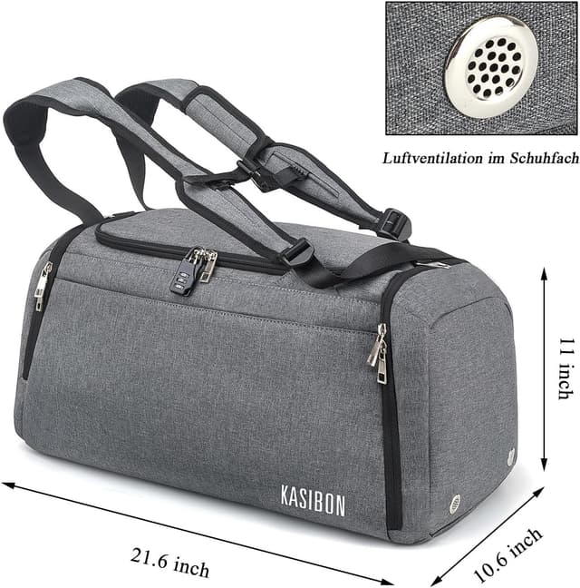 Detalle de Sports duffle bag 42L with wet pocket