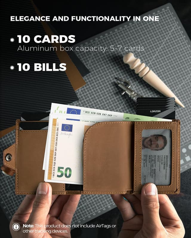 Detalle 1 de LORZOR Airtag wallet 9.6 x 6.5 cm