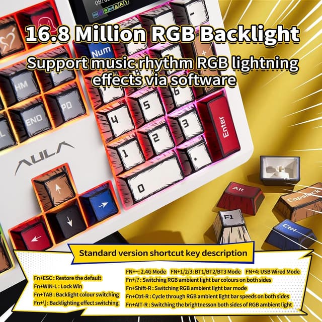 Thumbnail 3 de AULA F106 PRO Wireless Mechanical Keyboard 8000mAh ⌨