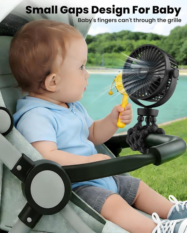 Detalle 2 de Portable Pram Fan 5200 mAh Rechargeable