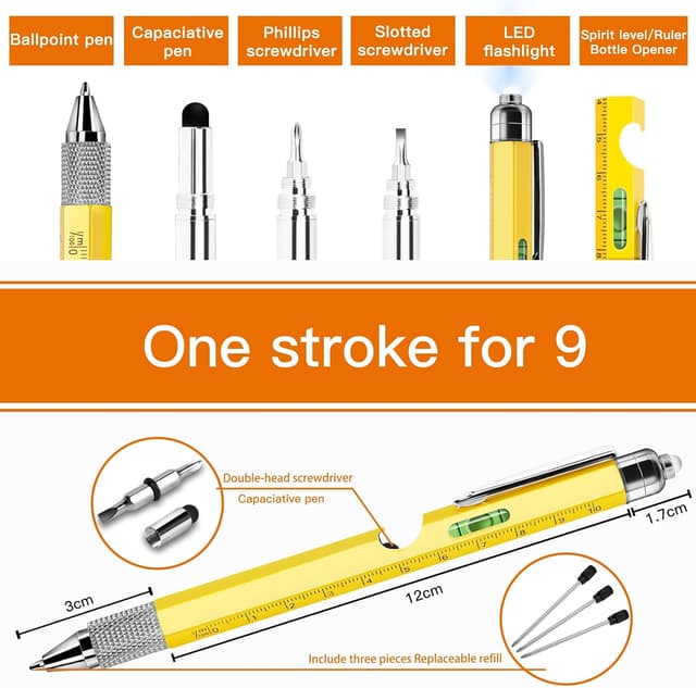 Thumbnail 1 de YOFIG Stylo multifonction 9 en 1 🖊