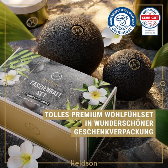 Detalle 2 de HELDSON Premium Faszienball 2er Set 6cm & 8cm