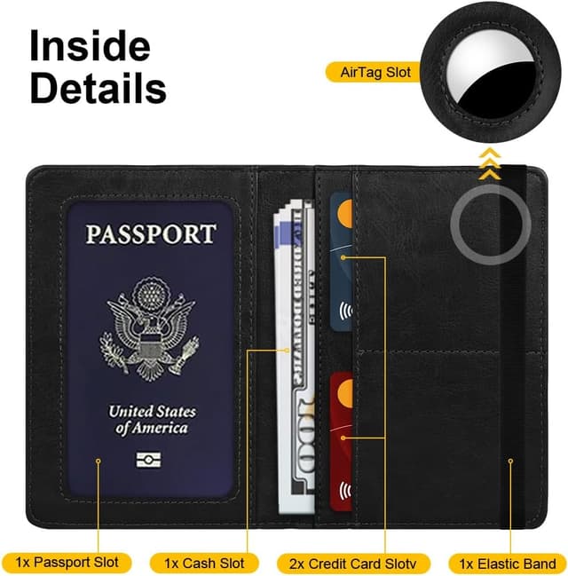 Thumbnail 2 de AOOSU Reisepasshülle Airtag Halter