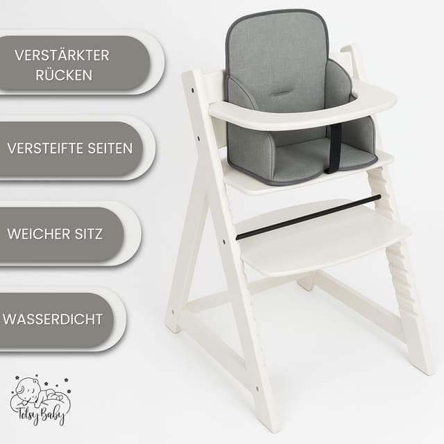 Thumbnail 2 de Housse chaise haute bébé 35x30x17 Gris