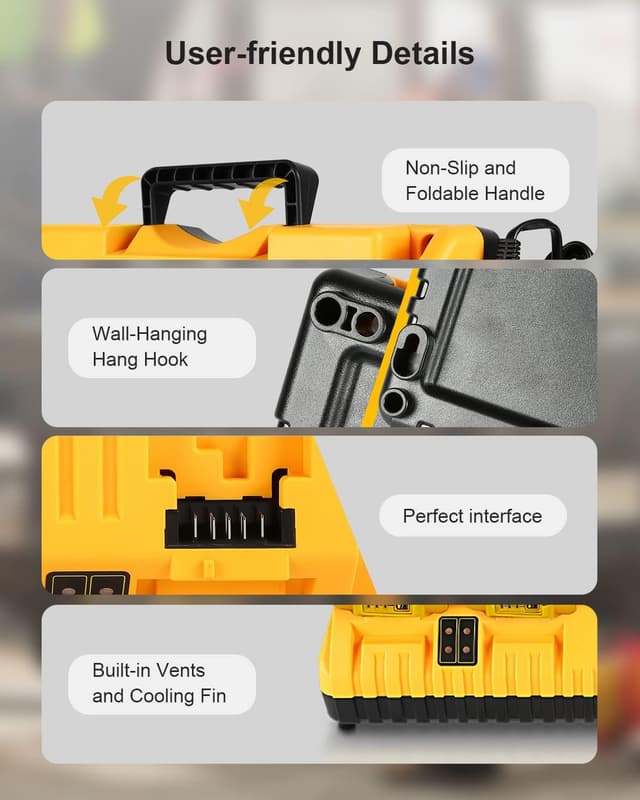 Thumbnail 5 de Lenoya DCB104 Replacement for Dewalt 12V/20V Max Battery Charger Station