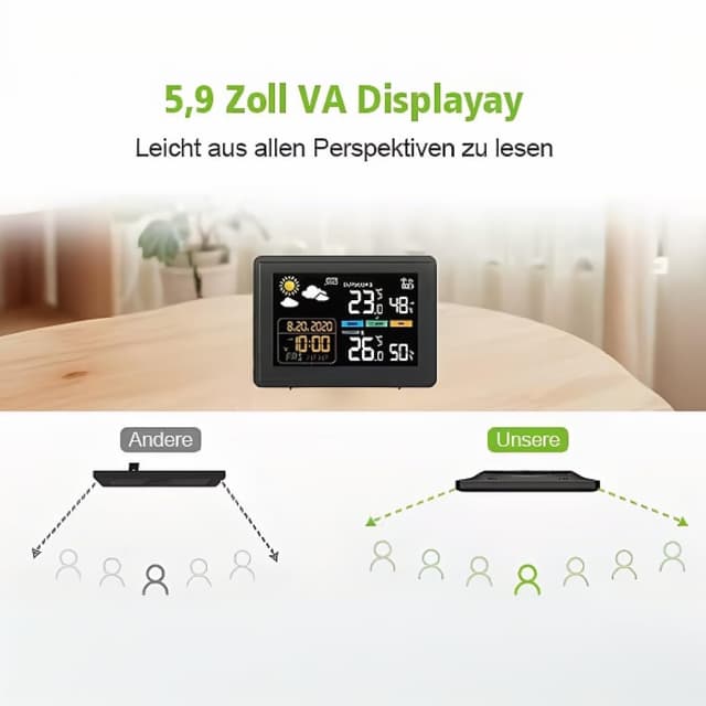 Thumbnail 1 de 2025 Version 5,9 Zoll Wetterstation mit Farbdisplay