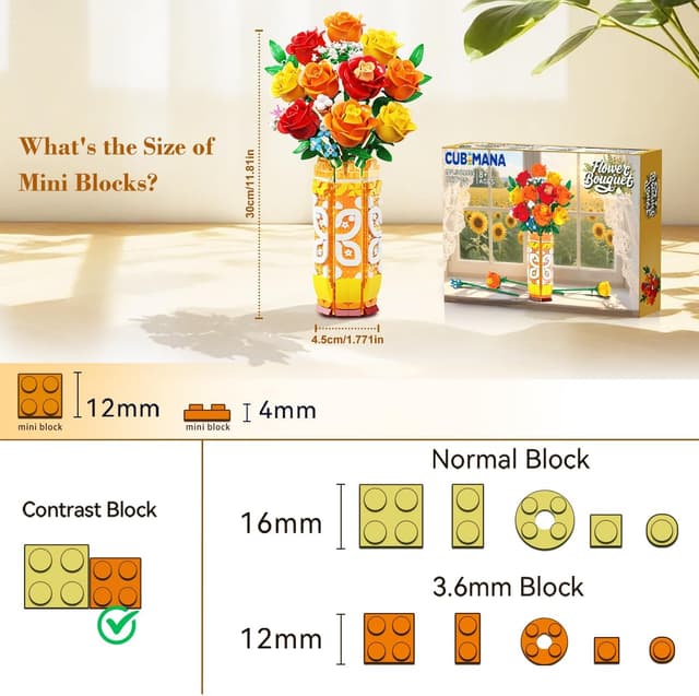 Thumbnail 4 de CUBIMANA Blumenstrauß-Bausatz mit Vase