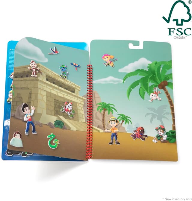 Detalle de Melissa & Doug PAW Patrol: wiederaufklebbares, bauschiges Sticker-Set „Dschungel“ (28 Sticker)