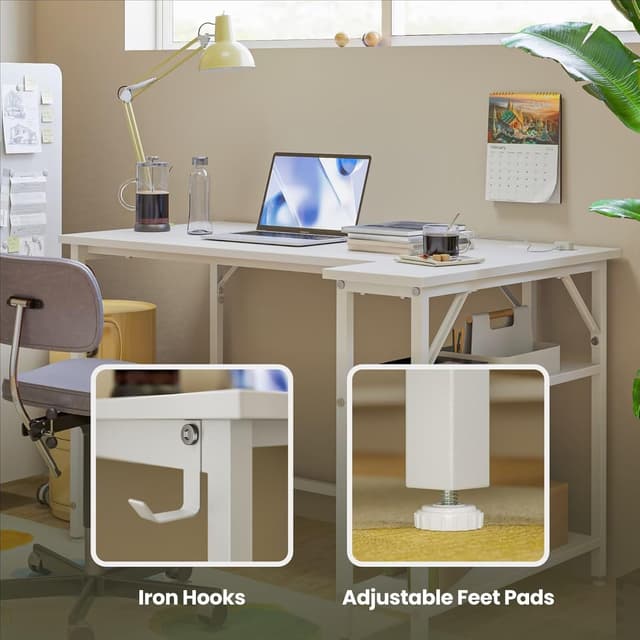 Thumbnail 5 de DOMSHOCT 120x70cm Corner Computer Desk