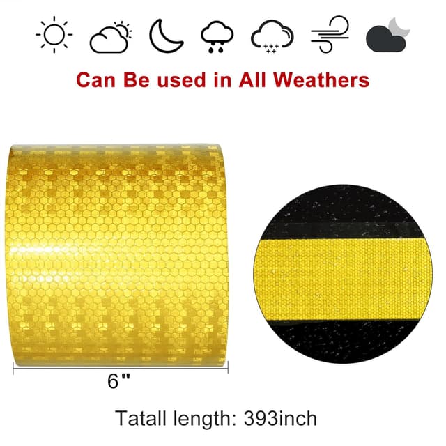 Detalle 2 de XFXIA Ruban réfléchissant jaune 15x10 m