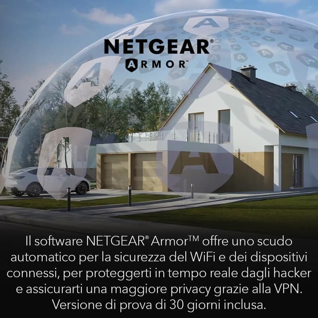 Detalle 2 de NETGEAR WiFi 6 RAX9 (AX1800) con sicurezza avanzata e copertura fino a 90 m²