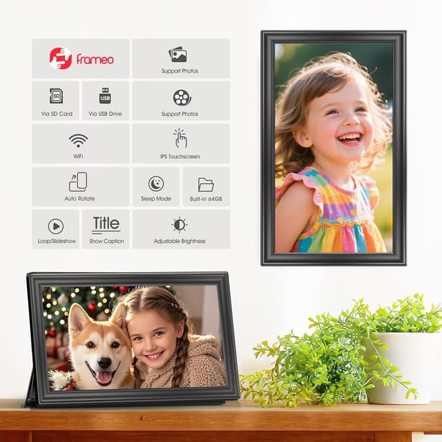 Thumbnail 1 de FRAMEO 15,6 Zoll Digitaler Bilderrahmen 64 GB