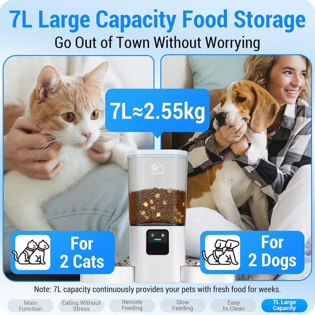 Thumbnail 6 de 5G WiFi Automatic Cat Feeder 7L for 2 Cats 🐱