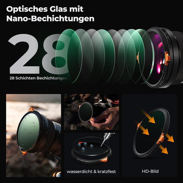 Detalle 2 de K&F CONCEPT Nano-X ND Filter 52 mm