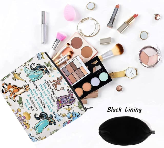 Detalle de LEVLO Princess Arab cosmetic make up bag (zipper pouch) for movie fans