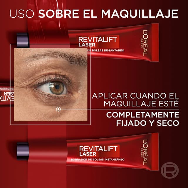Thumbnail 4 de L'Oréal Paris Revitalift Laser Borrador de Bolsas Instantáneo. Deshincha y Alisa Bolsa de los Ojos en 15 minutos*. Corrector de Ojos. Mirada Firme y Rejuvenecida. Contorno de Ojos Hombre y Mujer.15ml