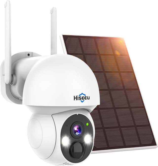 Detalle de Hiseeu 4MP Caméra Surveillance WiFi Extérieur Solaire