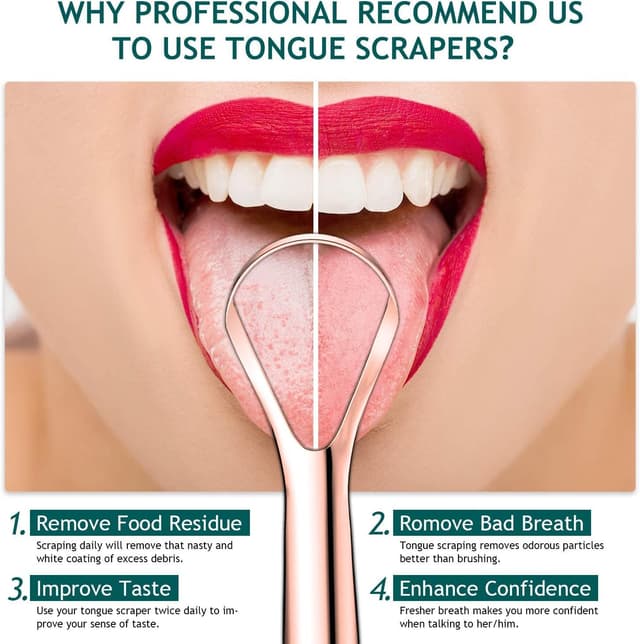 Detalle de Easkep Tongue Scraper 2 Pack stainless steel