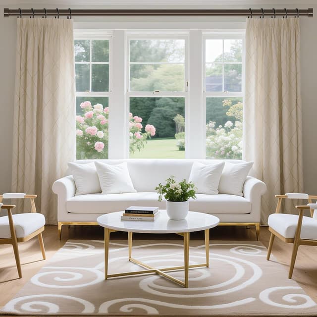 Detalle 2 de VOIIY Bronze Curtain Rods 36-88 in