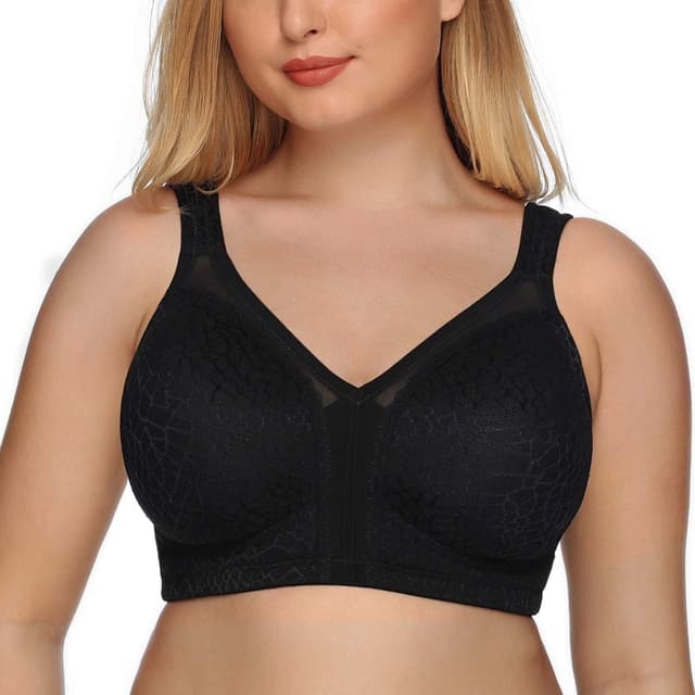 Detalle de DotVol Women’s Full Coverage Minimizer Bra (Wirefree, Non Padded) Plus Size Everyday Comfort Bra