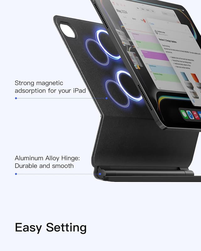 Detalle 2 de Inateck KB09119-10 magnetic keyboard case 11in trackpad