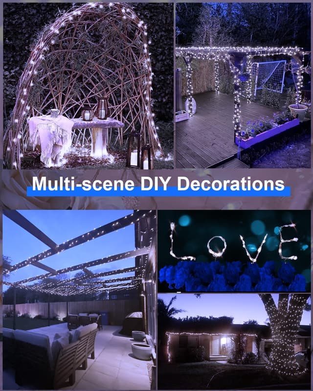 Thumbnail 6 de Dalugo solar string lights 120 LED 12m