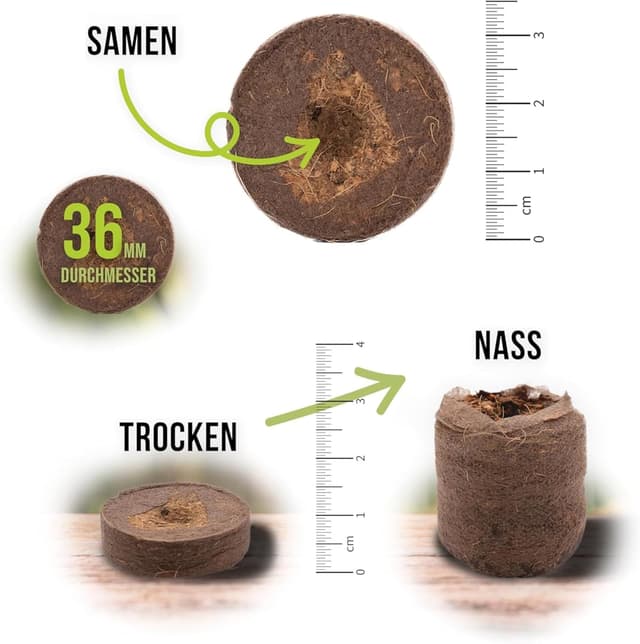Detalle 2 de Bellhorn Kokos Quelltabletten 36 mm Anzucht