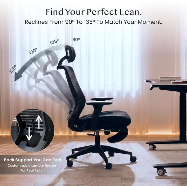 Thumbnail 6 de FLEXISPOT Foldex sedia pieghevole ergonomica 90°