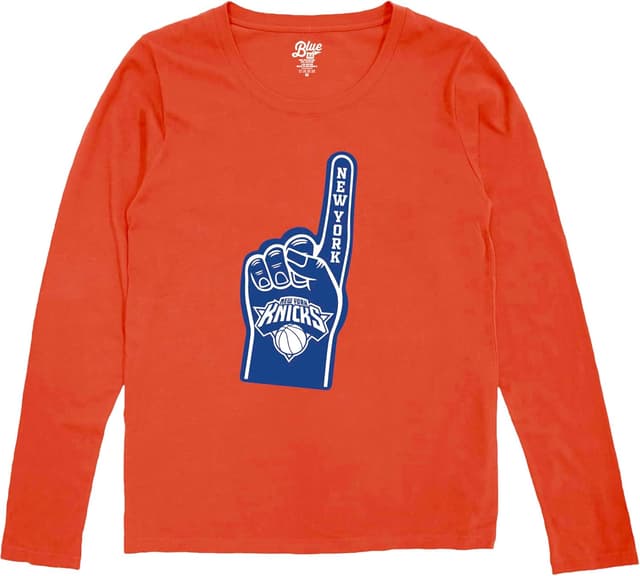 Detalle de Blue 84 NBA Women’s Long Sleeve T-Shirt (Officially Licensed) — Icon Alternate, Knicks