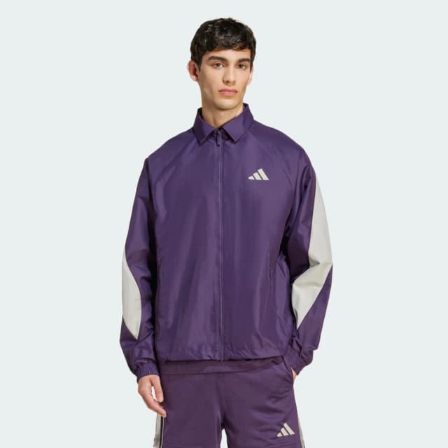 Detalle de adidas Chaqueta deportiva Stadium en violeta