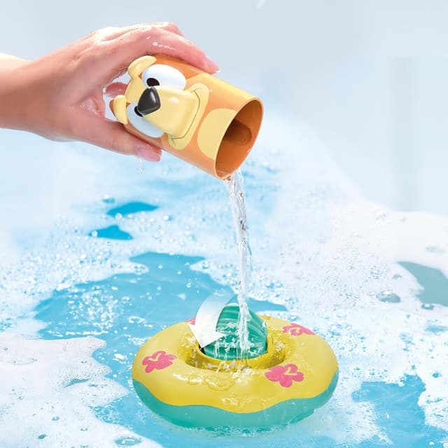 Detalle de TOMY Toomies Badespielzeug Bluey & Bingo im Schwimmring (2-teilig) – für Kinder ab 18 Monaten