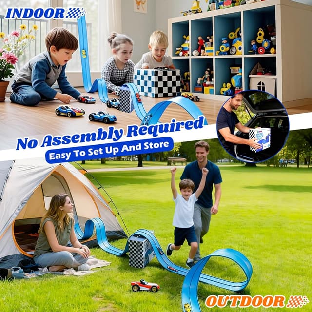 Thumbnail 2 de 15 Ft Flexible Race Track for 1/64 Cars