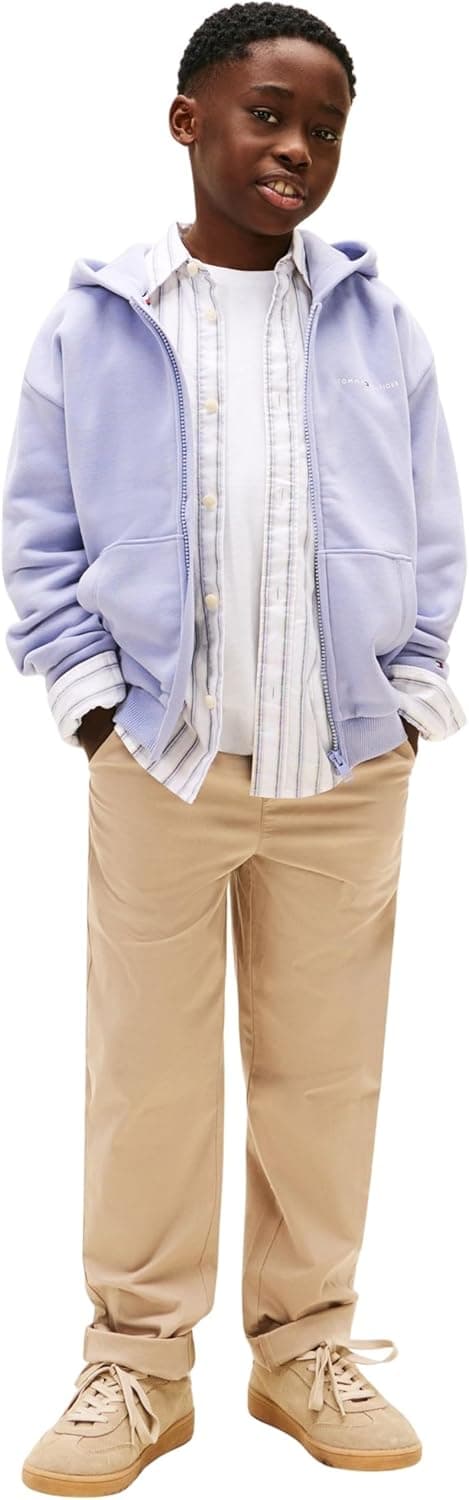 Detalle de Tommy Hilfiger Mini Corp Zip Through Hoodie KS0KS00726 felpa con cappuccio e zip unisex