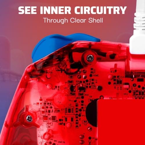 Detalle 2 de PDP Rock Candy mando con cable para Nintendo Switch (Mario, con sticks cóncavos)