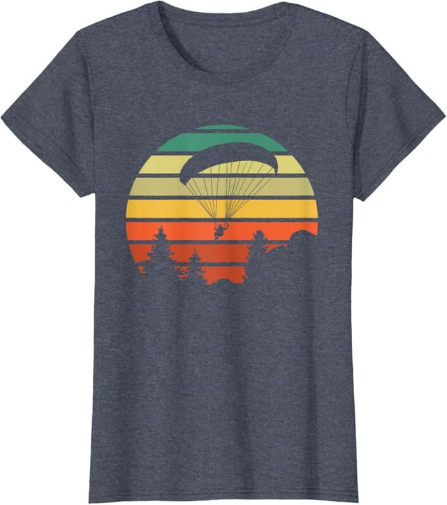 Thumbnail 5 de T-shirt parapendio su sole tramonto