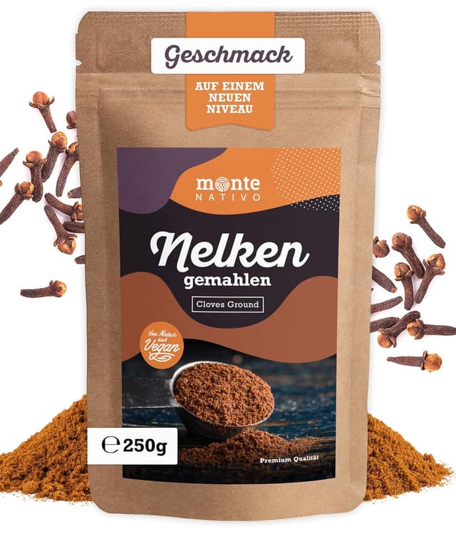 Detalle de Gemahlene Nelken von Monte Nativo (250 g) – warmes Gewürzaroma für Küche & Backen