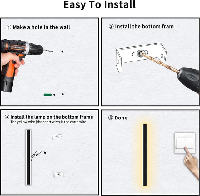 Thumbnail 5 de Wloyimo 100cm 40W Outdoor Dimmable Wall Light