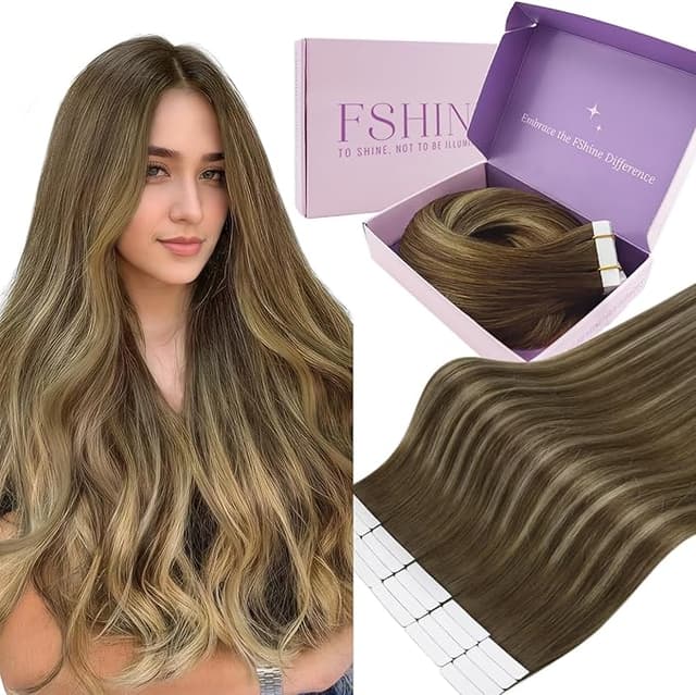 Detalle de Fshine Extensiones Adhesivas Pelo Natural 20 Pzas 18" 💇♀