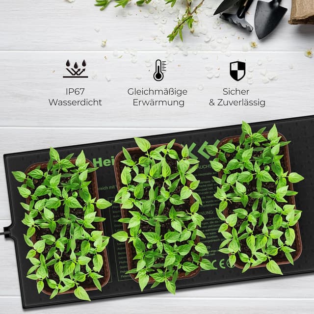 Detalle 2 de HBN Heizmatte 2er Set 17,5 W für Anzucht