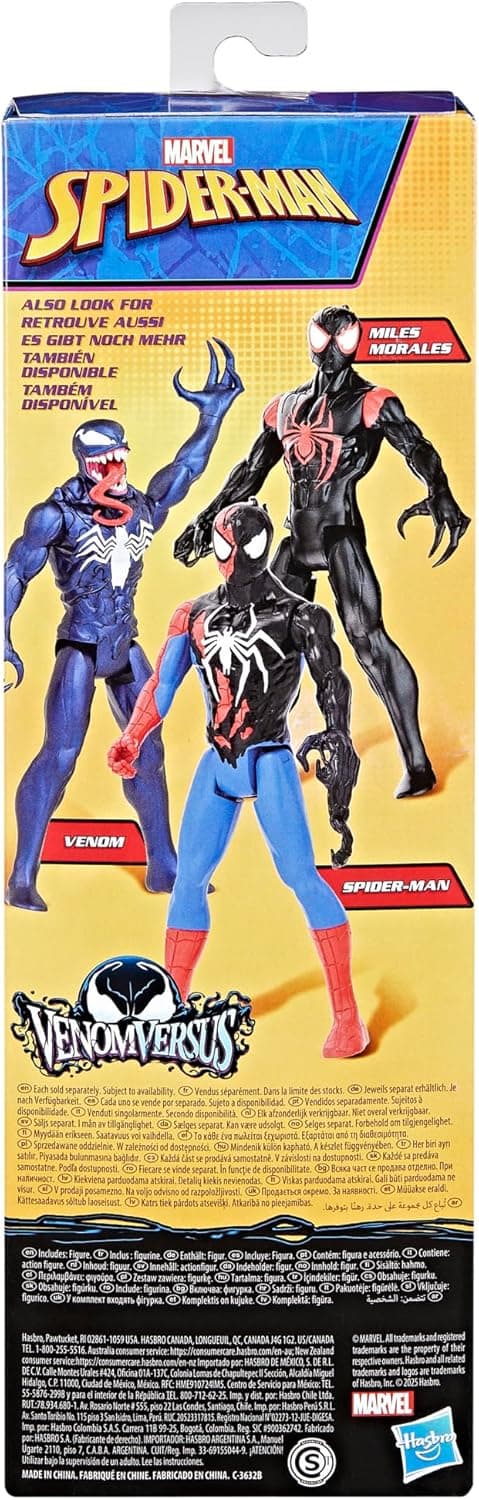 Detalle 1 de VenomVersus Titan Hero Series Spider-Man action figure (12-inch) with Venom-inspired design