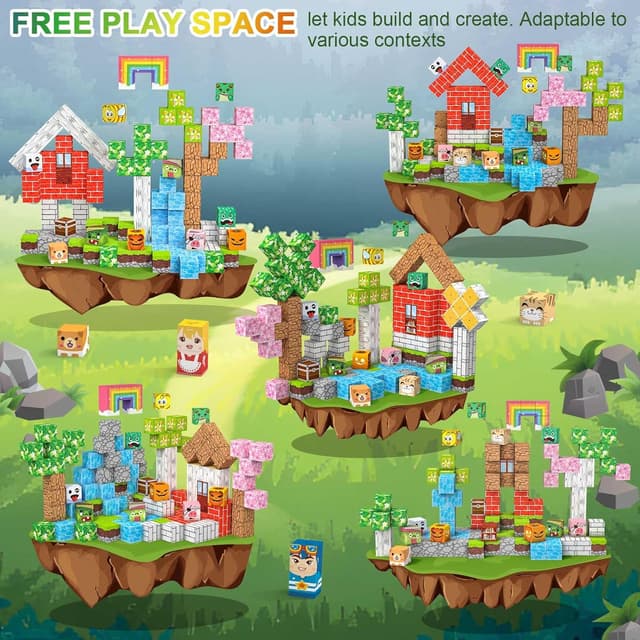 Detalle 2 de Crifeton Costruzioni Magnetiche per Bambini, 150 pezzi da 2 cm (a partire da 3 anni)