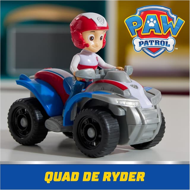 Detalle de Paw Patrol – Pat Patrouille – Véhicule figurine Ryder (quad de secours) en plastique recyclé